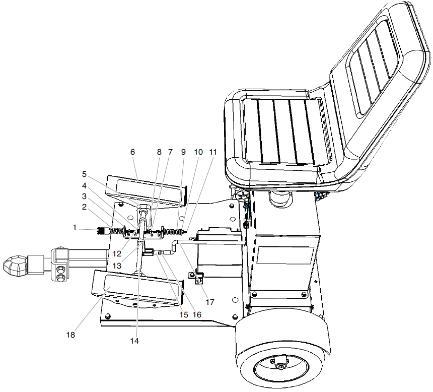 PowrDriver Pedal Control Parts